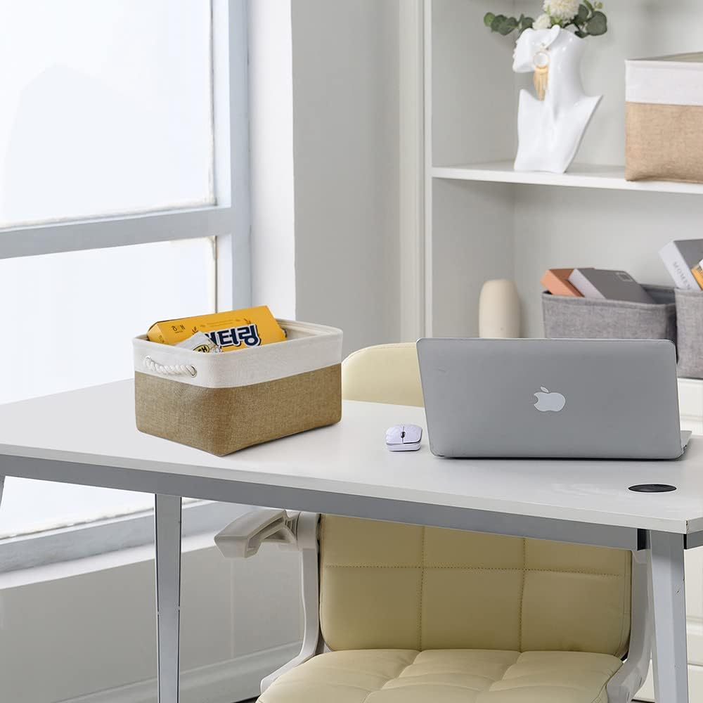Storage Basket for Organizing - 14x10x7 inch Medium 3 Pack Collapsible