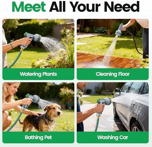 Garden Retractable Hose Reel, 1/2 Inch x 120 ft Wall Mounted Garden Hose Reel with Any Length Lock, Upgraded Slow Return System and 180°Swivel Bracket