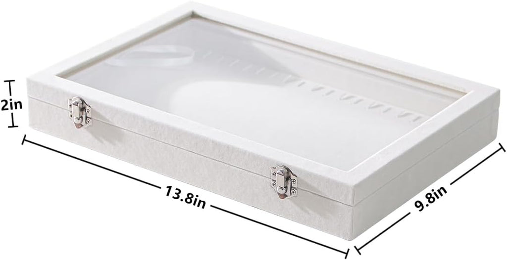 Coward 20 Hooks Necklace Organizer Jewelry Box, Dustproof Necklace Display - Image 2