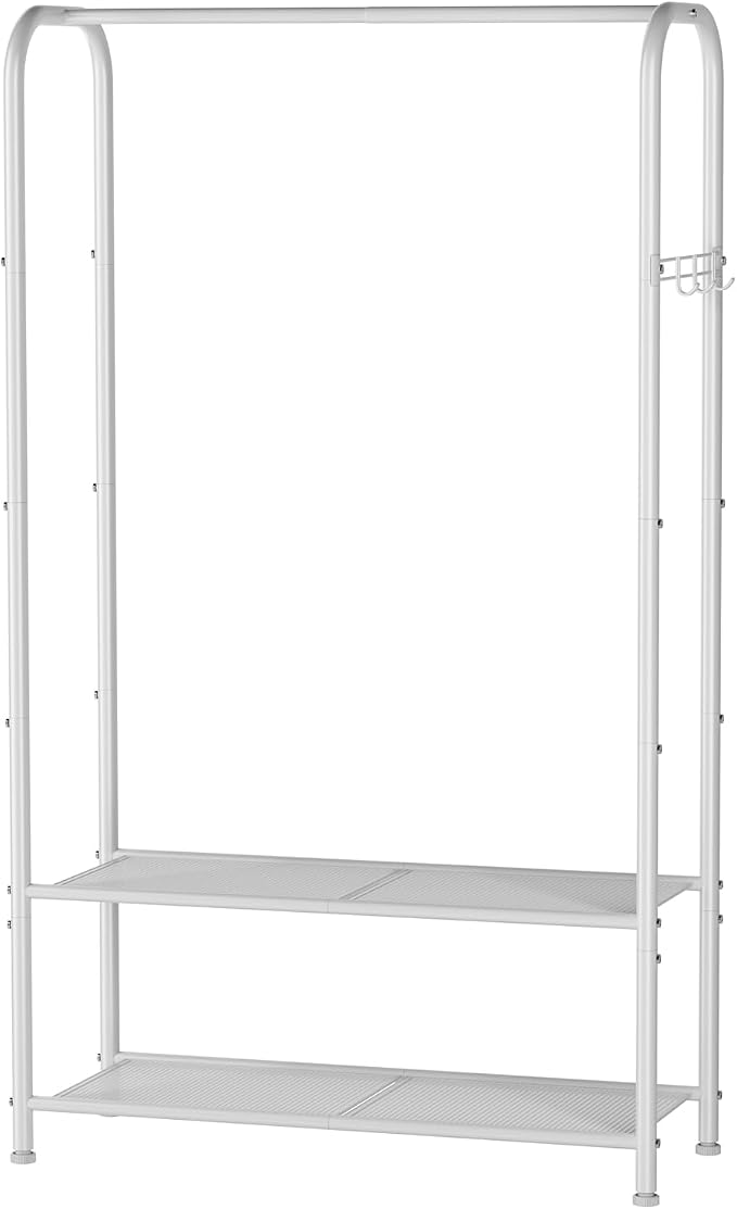 Clothes Garment Coat Rack Drying Clothing Racks Metal Freestanding - Image 2