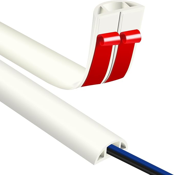 Floor Cord Covers for Wires 3.3FT Cable Hider Wire Cover Self Adhesive Cord by JAHOMFAI