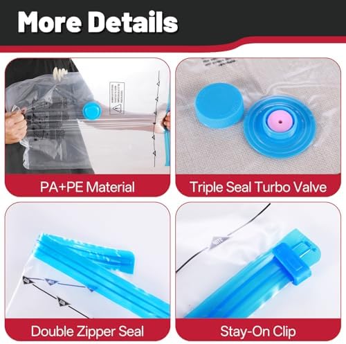 UPGOGO Vacuum Storage Bags with Portable Electric Pump,Vacuum Seal