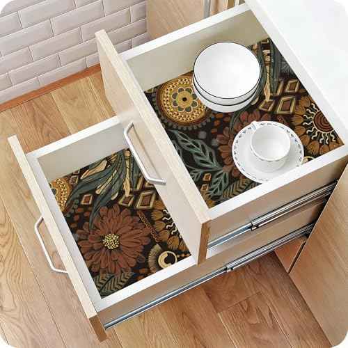 Floralplus Shelf Liner Self Adhesive Shelf Liner Non Slip Drawer Liners