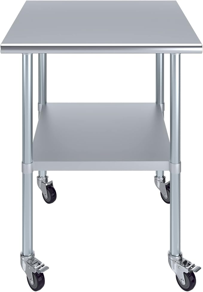 AmGood 30" x 30" Stainless Steel Work Table - Image 2