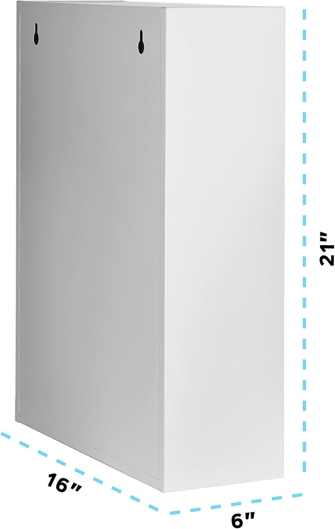 AdirMed Locking Medicine Cabinet Wall Mounted First Aid Cabinet - Image 3