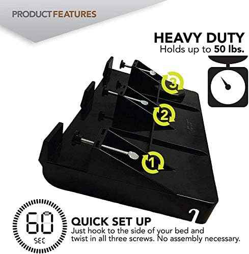 Modern Innovations Bedside Shelf for Bed, College Dorm Room, Bunk Bed