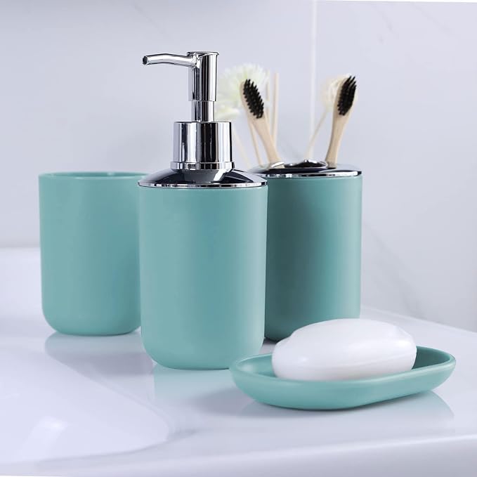 IMAVO Bathroom Accessories Set, 9 Pieces Bathroom Accessory Set, Qtip Holders - Image 6
