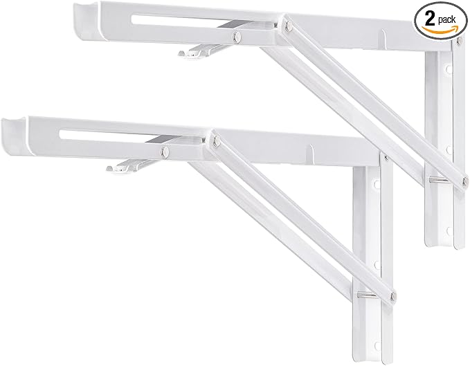 YUMORE Folding Shelf Brackets, 16 Inch Heavy Duty Collapsible Shelf Bracket by YUMORE