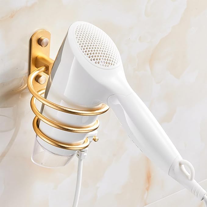 Blow Dryer Holder Wall Mounted Bathroom Hair Dryer Hanger Hair Tool Organizer - Image 3