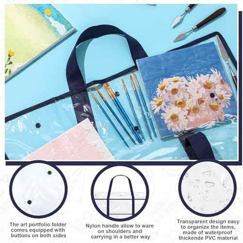 Windyun 1 Pack Bulletin Board Storage Bag 48" X 36", Poster Holder, Blue