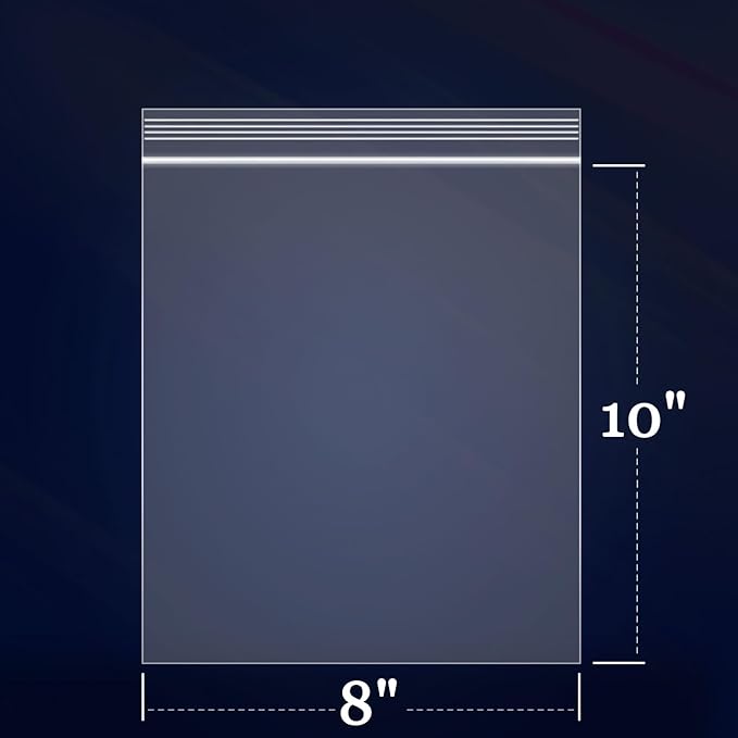 iMailer - 500 Count - 8" x 10" Zip Bags - Clear Reclosable Zip Plastic Poly - Image 2