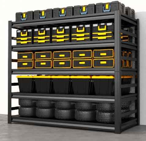 Garage Shelving,16" D x 36" W x 72" H Garage Storage Shelves 3000LBS Heavy Duty Metal Shelf Organizer Storage 5 Tier Adjustable Shelves for Industrial,Warehouse,Basement