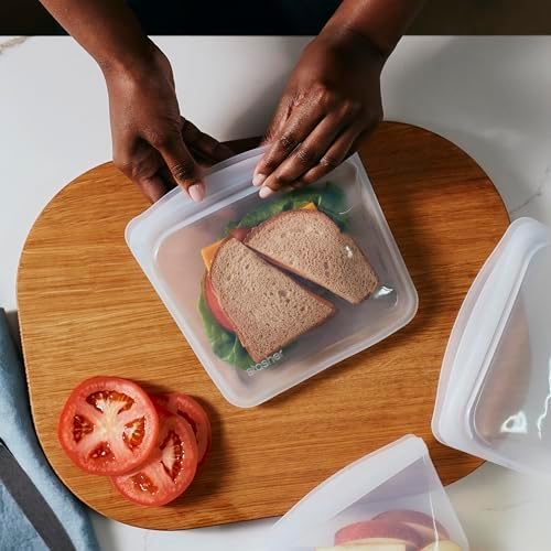 Stasher Premium Silicone Reusable Food Storage Bags 4-Pack Boxed Starter Kit - Image 3