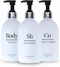 Shampoo Conditioner Body Wash Dispenser Set by Unknown