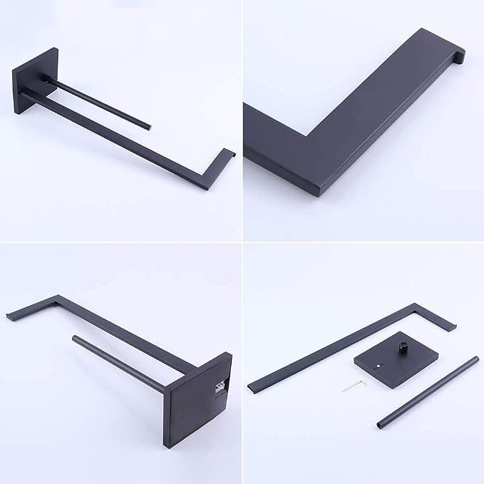 Matte Black Toilet Paper Holder Stand Toilet Paper Roll Holder - Image 5