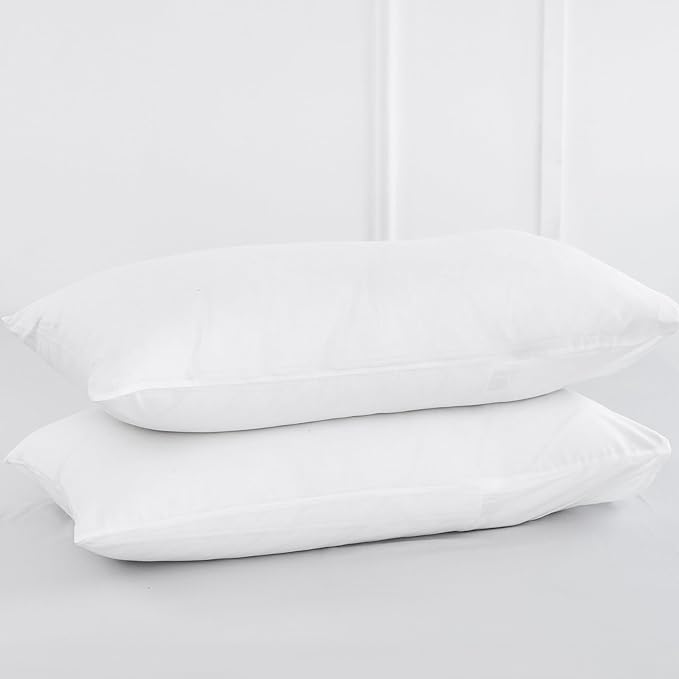 MooMee Bedding Pillowcases Pack of 2 100% Washed Cotton Linen Like Textured by MOOMEE