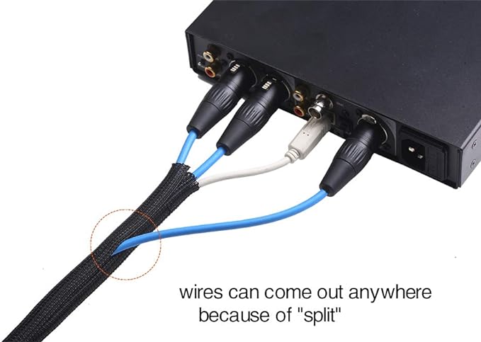 Alex Tech 10ft - 1.25 inch Cord Protector Wire Loom Tubing Cable Sleeve Split - Image 3