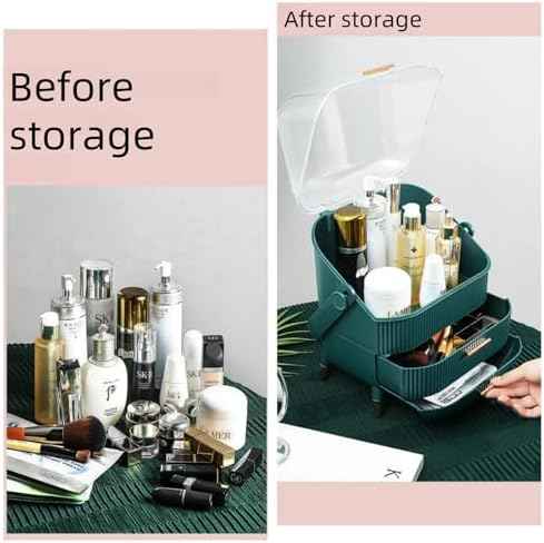 Egg Makeup Organizer, Egg Shape(Oval) Makeup Storage Box Countertop Portable Vanity Cosmetics Organizer