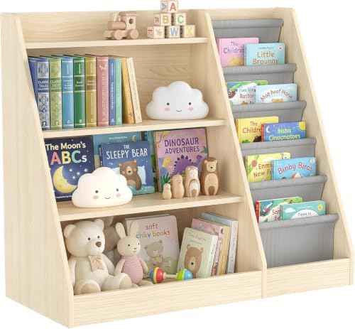 HedoAjim Kids Bookshelf for Bedroom,Child Baby Bookcase, 4-Tier