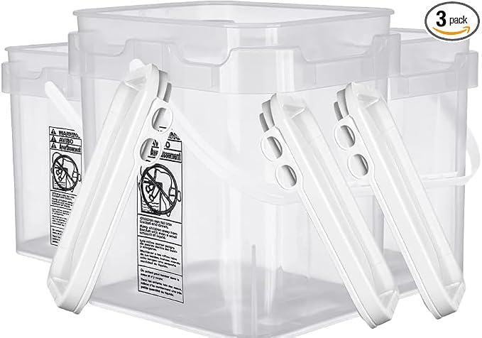 House Naturals Clear Food Grade Made in USA Plastic Bucket by House+Naturals