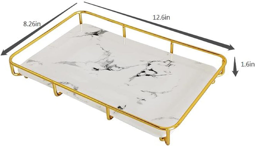 Dobbyby Vanity Tray Makeup Organizer Cosmetics Storage Bathroom
