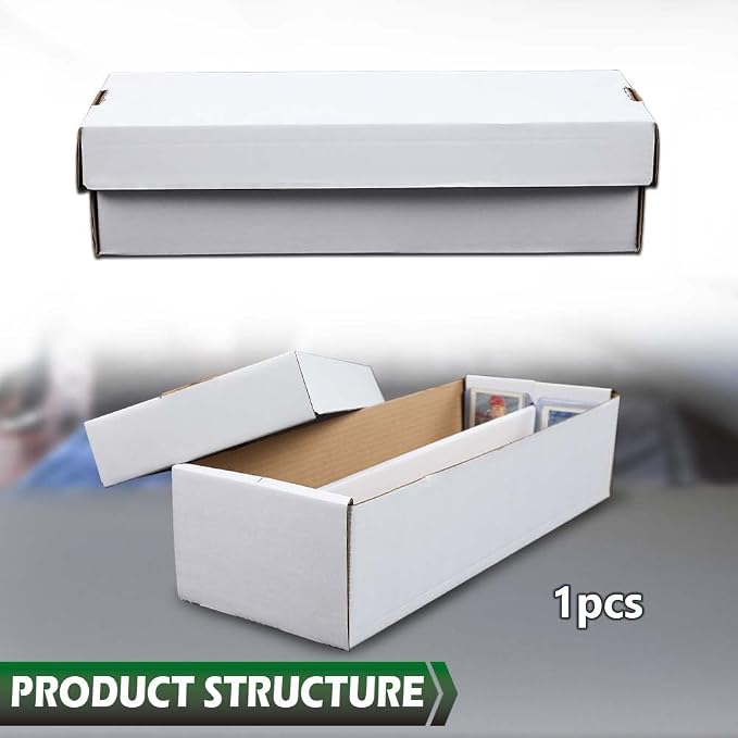 GRAND ORANGE White Transaction Card Storage Box Corrugated Board Two Dividers - Image 4