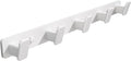 White Coat Rack Wall Hooks for Hanging Heavy Duty Door Hooks with 5