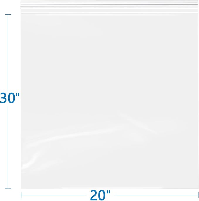 iMailer- 20" x 30" 50 Pack- 2 Mil Resealable Zip Bags- Clear Plastic Bags - Image 2