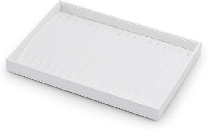 White PU Leather Jewelry Display Tray - Image 5