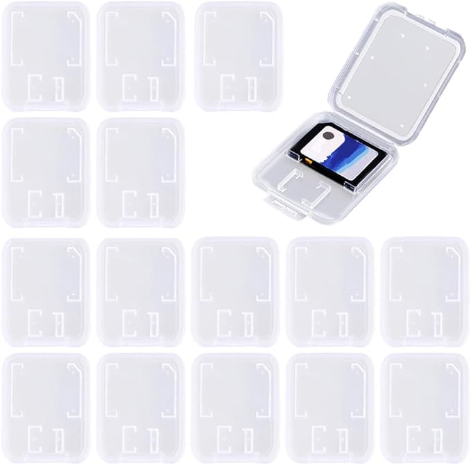 Clear Plastic Memory Card Case Compatible by SteelFever