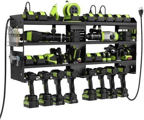 HUPBIPY Modular Power Tool Organizer Wall Mount Drill Holder Garage Shelf