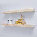 Homeforia 36 inch Wood Floating Shelves, High End Solid Natural Wood 36inch by Homeforia