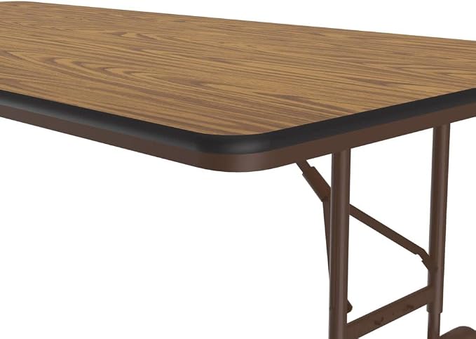 Correll Heavy Duty Adjustable Height Utility Folding Table, Melamine Top - Image 2
