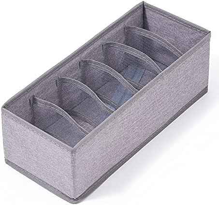 Qozary 3 Pack Sock Underwear Drawer Organizer Dividers, Collapsible