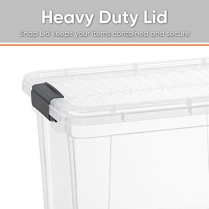 Superio Clear Storage Box with Lid, 2.5 Quart Plastic Container Bins - Image 4