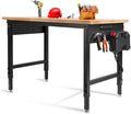 48" L×24”W Adjustable Workbench, 28”-40”Heights Heavy Duty Table 2000 LBS Load by MUWOOD