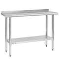 Hally Stainless Steel Table for Prep & Work 18 x 48 Inches, NSF Commercial by HallySinksTablesH