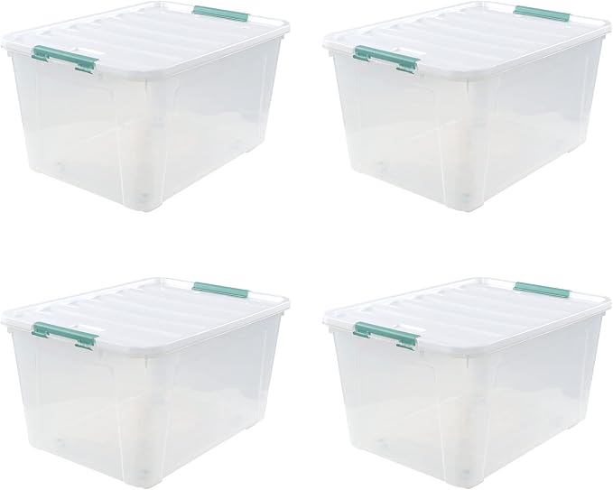 85 Quart Plastic Storage Bin, Stackable and Nestable Storage Boxes - Image 7
