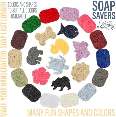Soap Savers for bar soap, American Made by Luxiny, Lifts Soap in Soap Dishes & Shower Soap Holders -Handmade Soap Lasts Longer -Made with Plant Bsed Material (Navy Blue Fish)