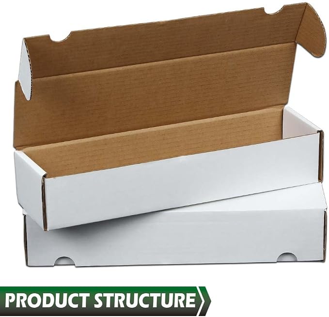 GRAND ORANGE 25 LOT 800 Count Storage Boxes Sports Cards Trading White Shipping - Image 2