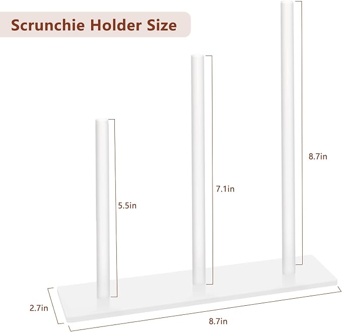 SMUK 2Packs 3-Tiers Acrylic Scrunchie Holder Organizer - Image 6