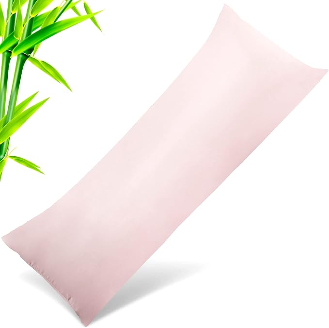 Body Pillow Cases Cover, Bamboo Rayon Pink Body Pillowcases by TELUS