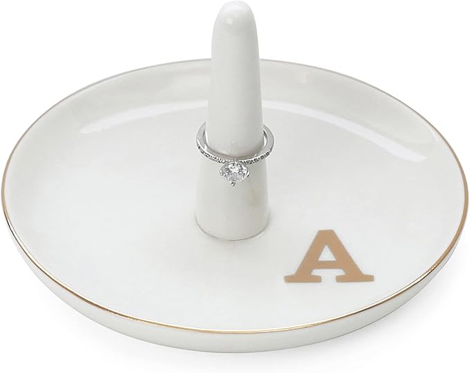 HOME SMILE Initials Ring Holder Jewery Tray by HOMESMILE