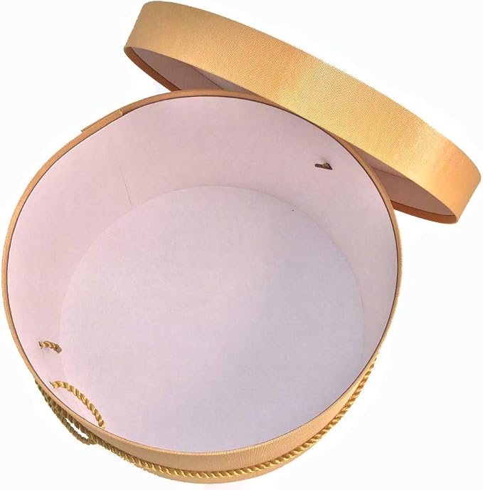 Sarah's Hat Boxes Classic Gold Hat Box – 12.75" x 6.5" Handmade in USA – - Image 4