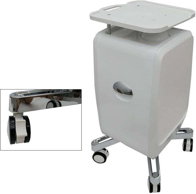 2 Drawers Mobile Trolley Cart for Ultrasound Imaging Scanner Beauty Storage - Image 7