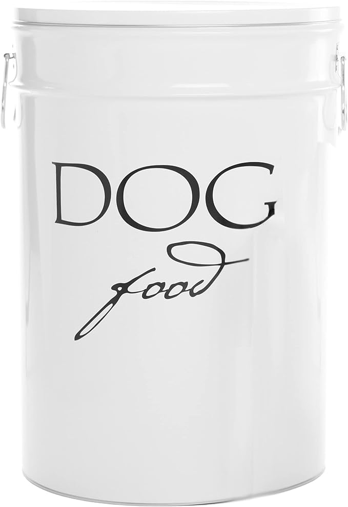 Harry Barker Pet Food Storage Collection, Classic White Food Storage by HarryBarker