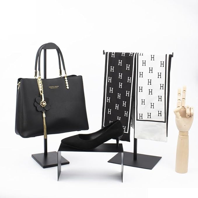 Purse Display Stand T Shaped, Countertop Jewelry/Scarf/Handbag T-Bar Display - Image 5