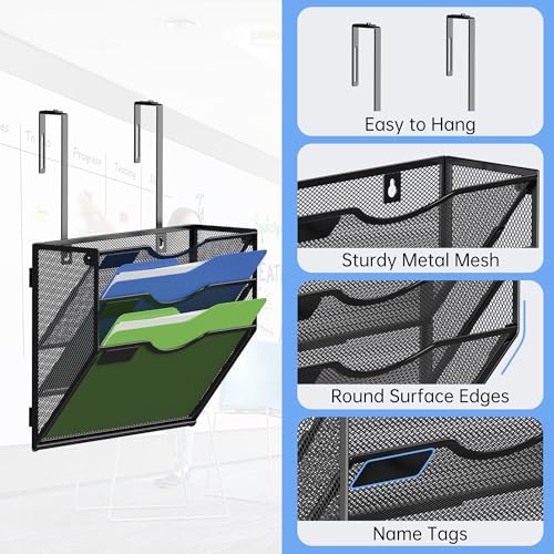 Kuntine.B Wall File Organizer Office Hanging Magazine Holder Wall File