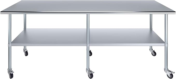 AmGood 30" x 96" Stainless Steel Work Table - Image 2