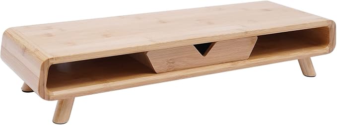 Monitor Stand Riser, 24inch Large Desk Computer Monitor Stand by Kllkmmws